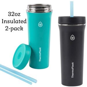 *NEW* ThermoFlask 32oz Insulated Tumbler with Straw, 2-pack